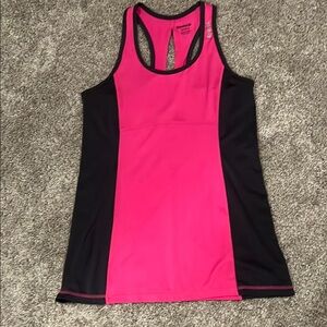 Champion Pink and Black Fitted Sleeveless Tank Top